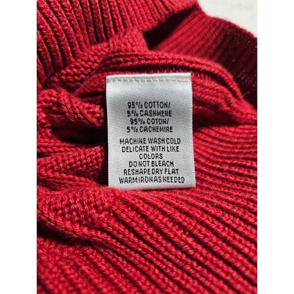 NWT ALASHAN Mens‎ cotton cashmere crewneck cabled sweater , Large - Picture 7 of 8